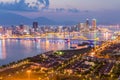 Da Nang, Vietnam Ã¢â¬â Business and Administrative District of Da Nang city on the Han River during night with night views. Picture